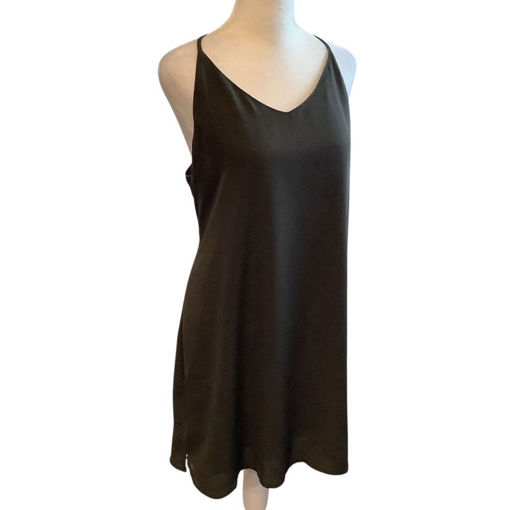 Tempted Brand Olive Green Lined Spaghetti Dress Loose Fit Size S